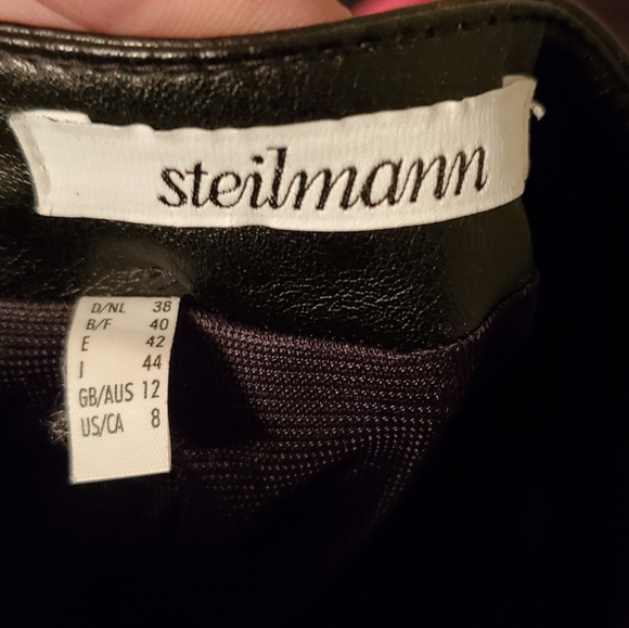 STEILMANN Tweed and Faux Leather Pencil Skirt - Picture 5 of 6